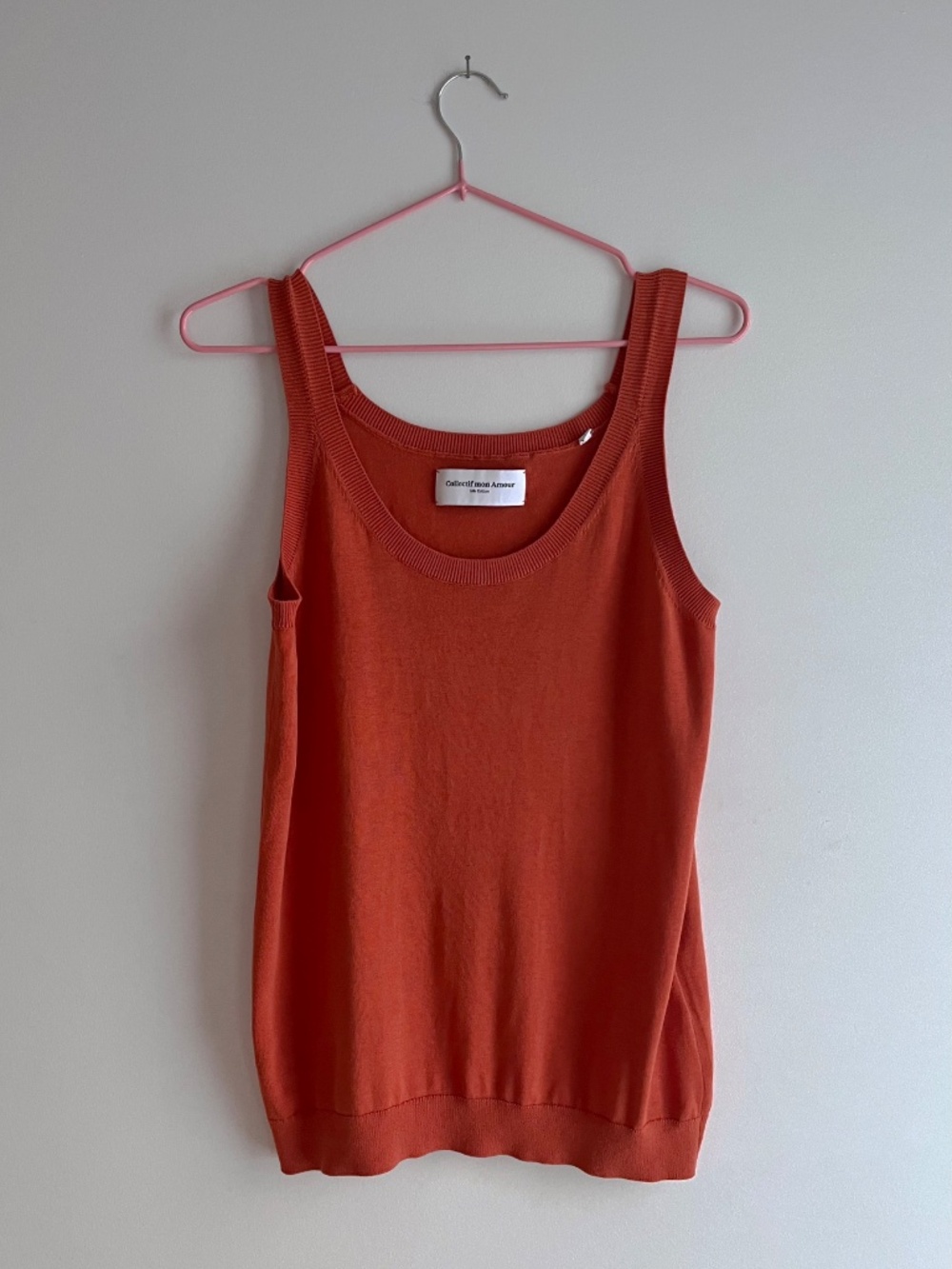 Cotton-silk tank top - lot of 2 - orange and blue - Size L